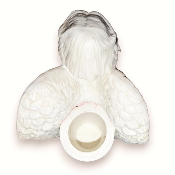 Singing Choir Angel Candleholder Ceramic Bisque Color Holding Songbook Book - Picture 7 of 9